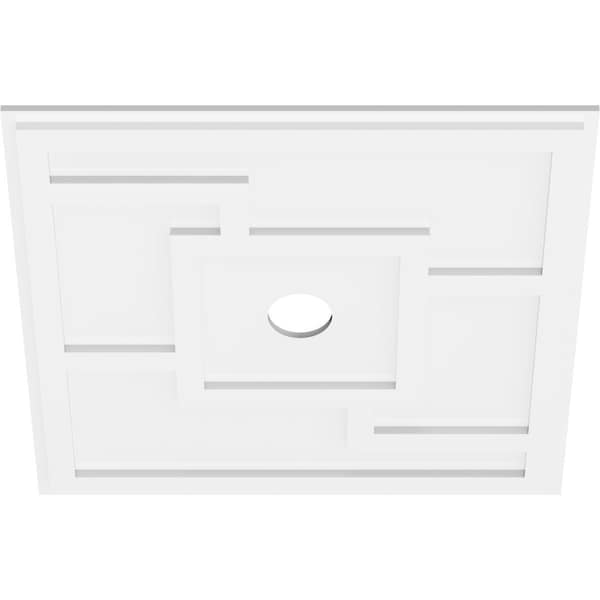 Knox Architectural Grade PVC Contemporary Ceiling Medallion, 26OD X 3ID X 9C X 1P